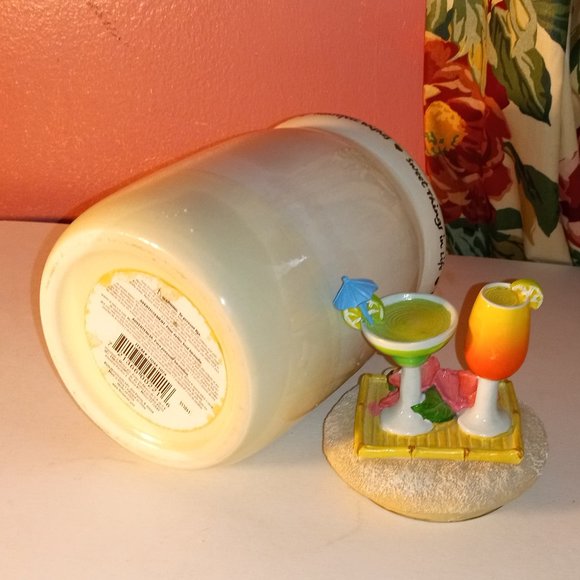 8" INCH YANKEE CANDLE COLORFUL FRUITY DRINK CANDLE HOLDER JAR WITH LID, EMPTY! - Picture 8 of 14